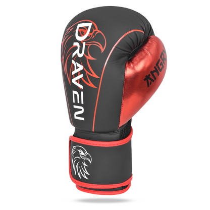 DRAVEN® Luvas de Boxe Angry – Luvas Profissionais de Treino e Sparring MMA Muay Thai